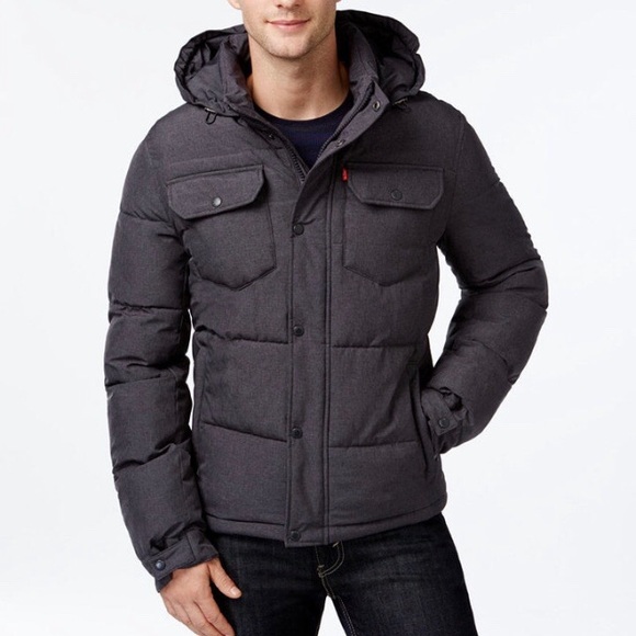 levi's hooded puffer jacket